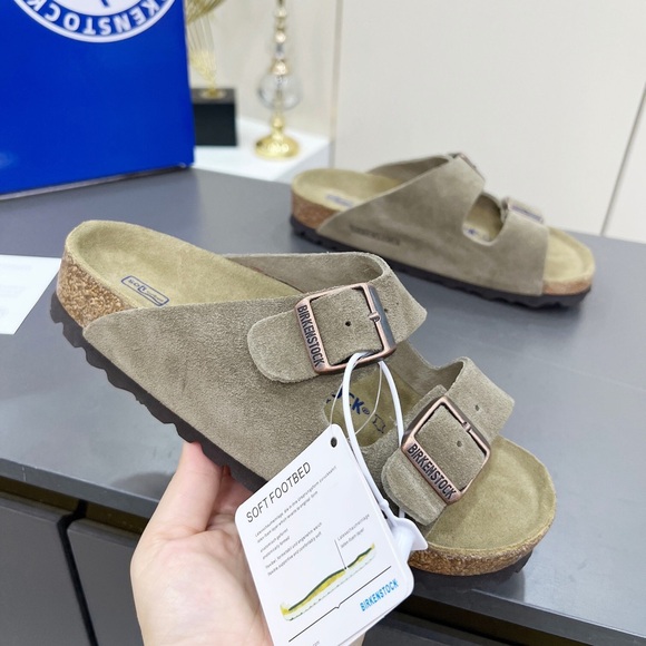 Birkenstock Brown Sandals with Cork Footbed and Adjustable Straps - Picture 5 of 8